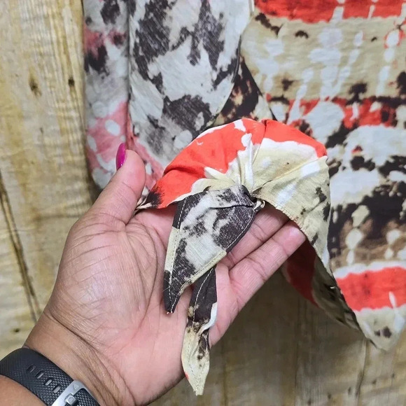 Vince Camuto | Brown Orange White Tie Dye | Tank | Size 0 | Business Casual Chic - Picture 6 of 8